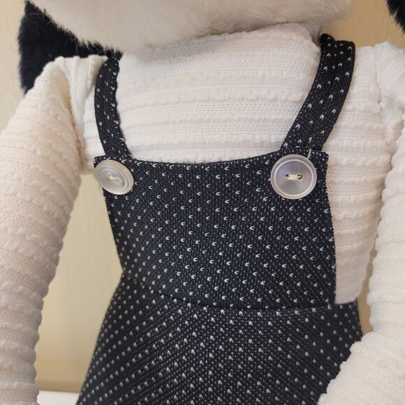 Vintage Knee Hugger Dog Plush 25" Stuffed Beagle Toy Overalls Jerry Elsner Style - Picture 10 of 11